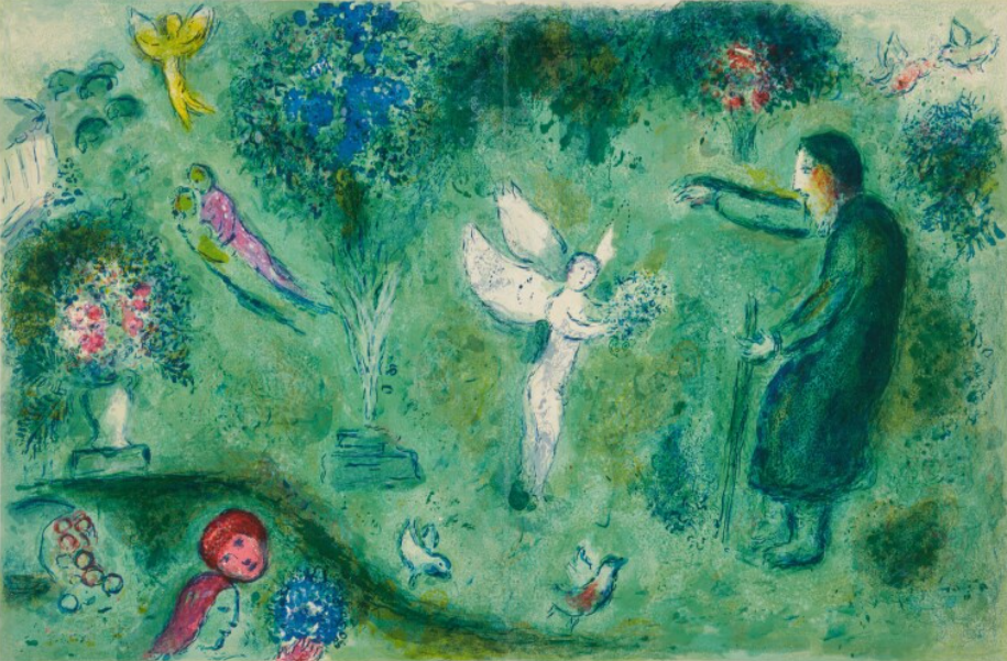 Chagall、INSPIRATION、希少画集画、新品額装付 Marc Chagall Editions: Storytelling Through Color and Print