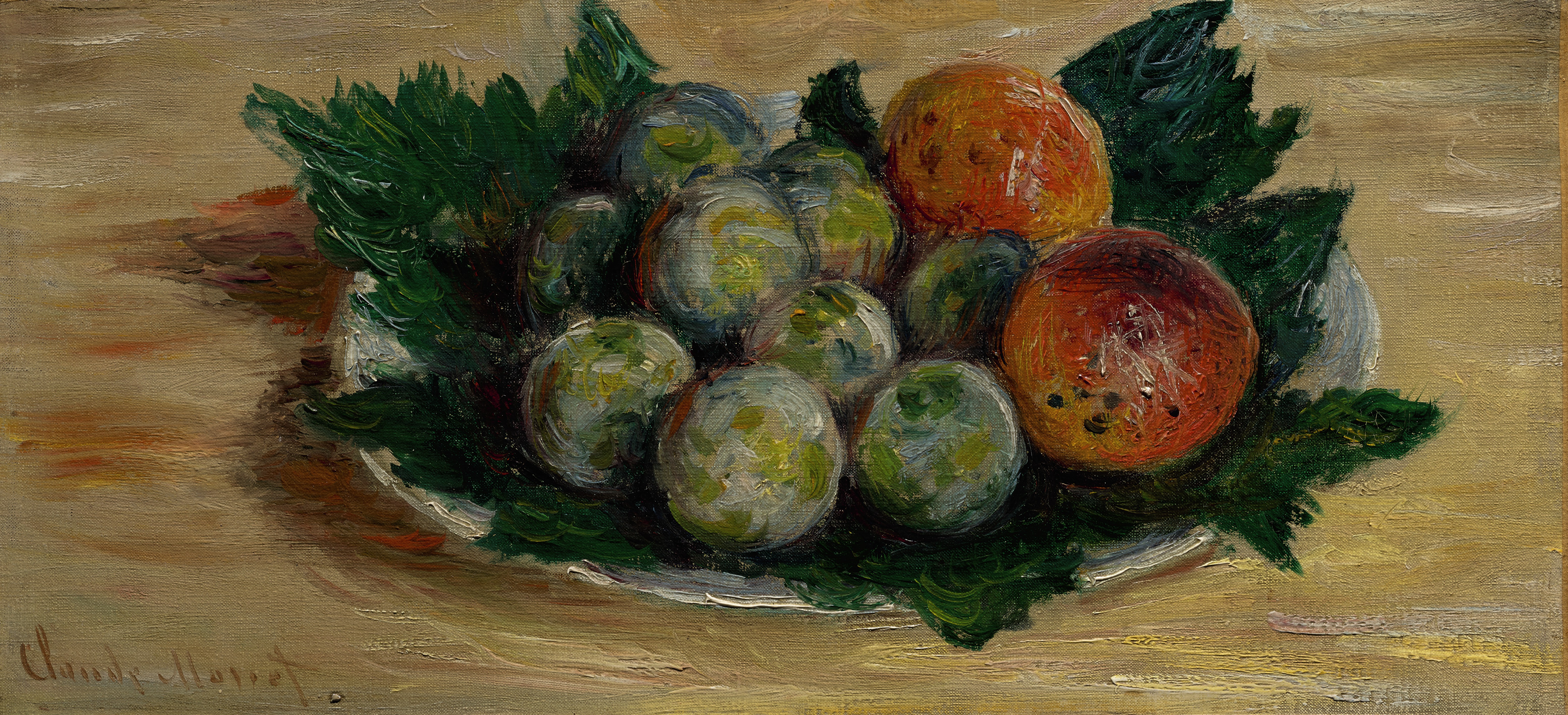印象派 肉筆油彩画 【静物画】作者不詳 印象派 肉筆油彩画 作者不詳