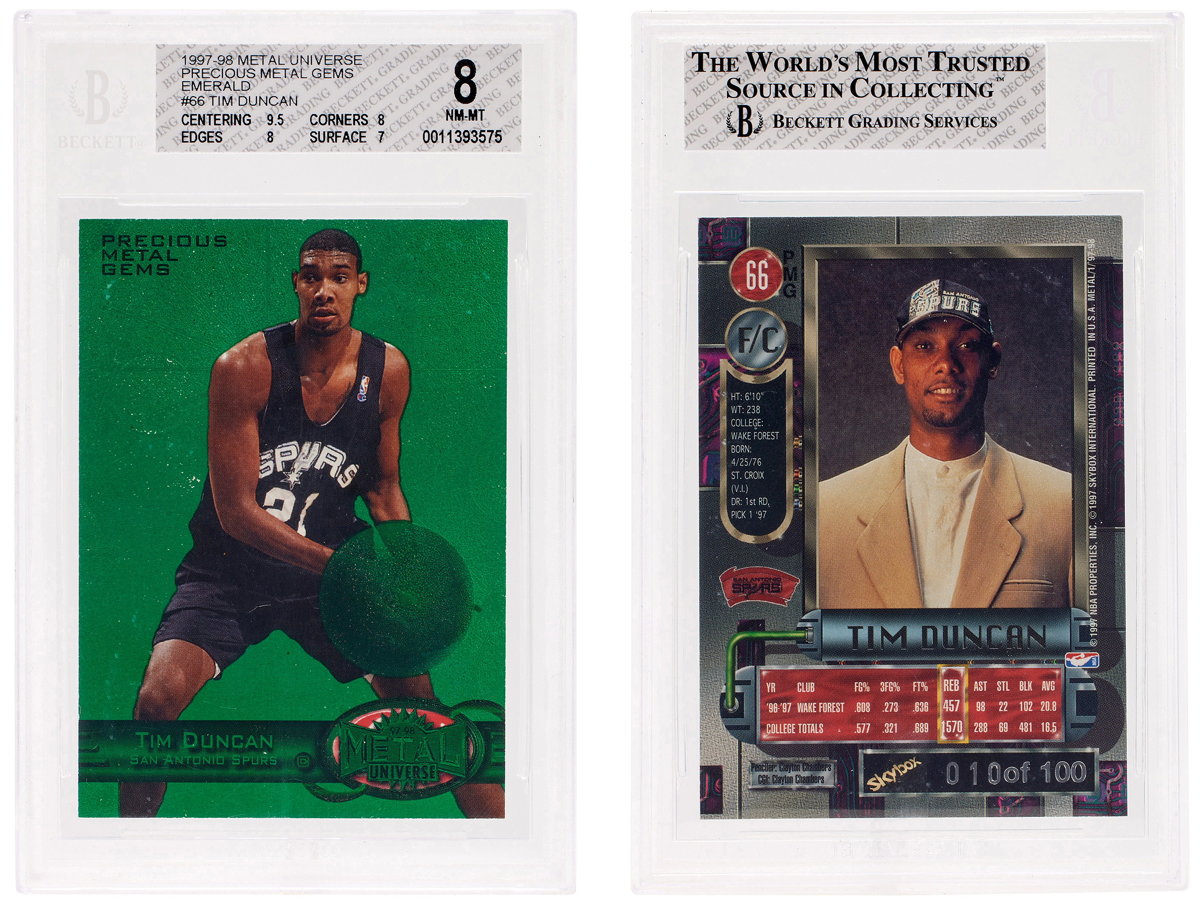 97-98 l Universe Tim Duncan 7枚セット 【公式通販】