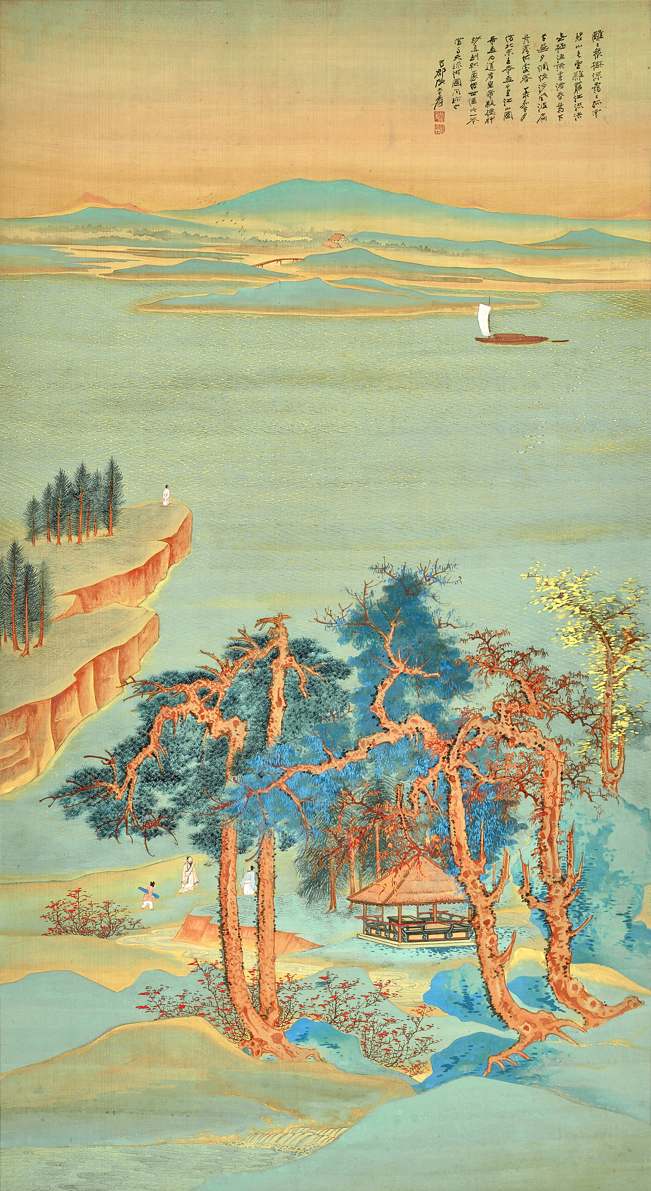 Zhang Daqian's Mesmerising Landscape Landscape after Wang Ximeng
