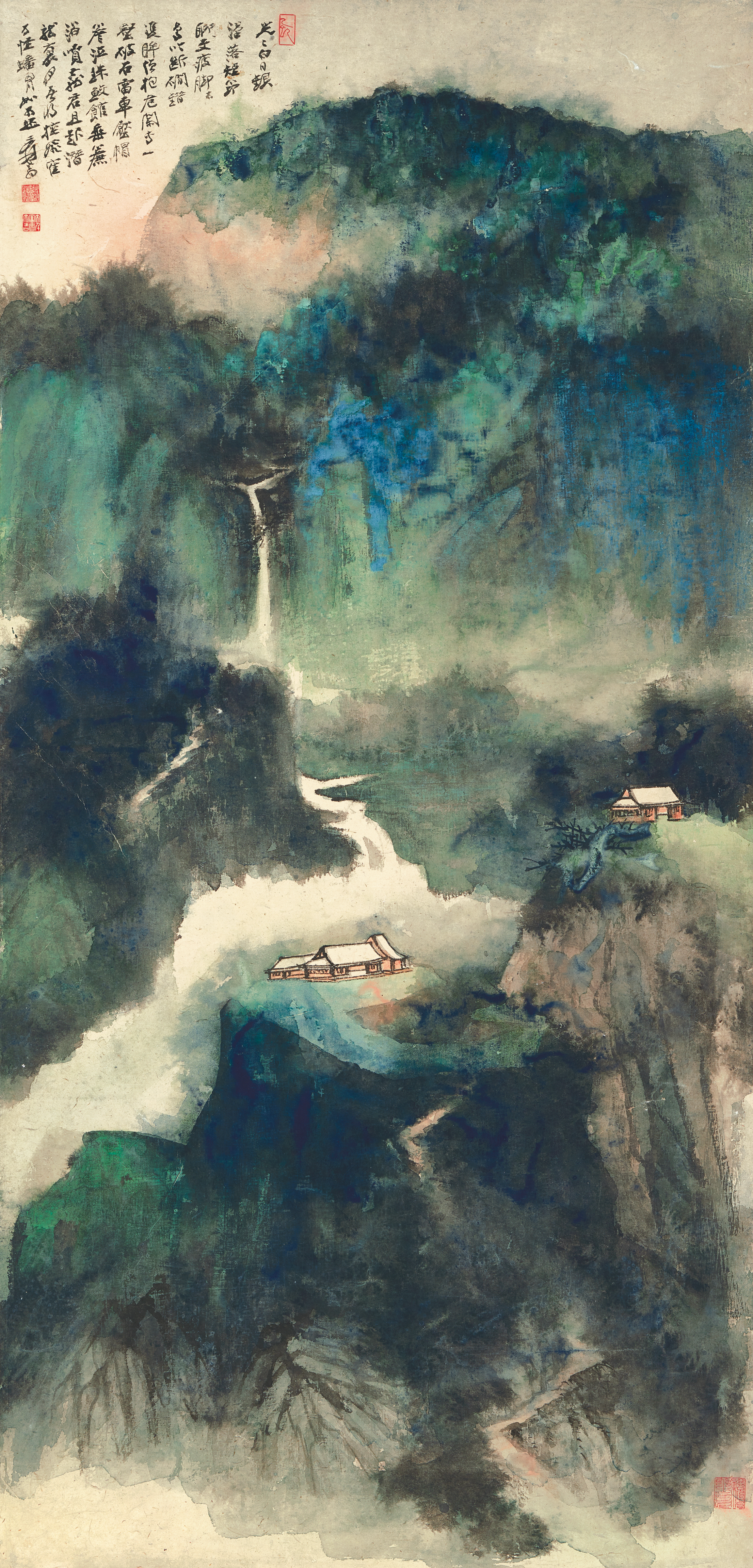 ◇中国美術 Sotheby’s オークションカタログ1990.香港◇ zhang-daqian-張大千-瑞奧道中.jpg