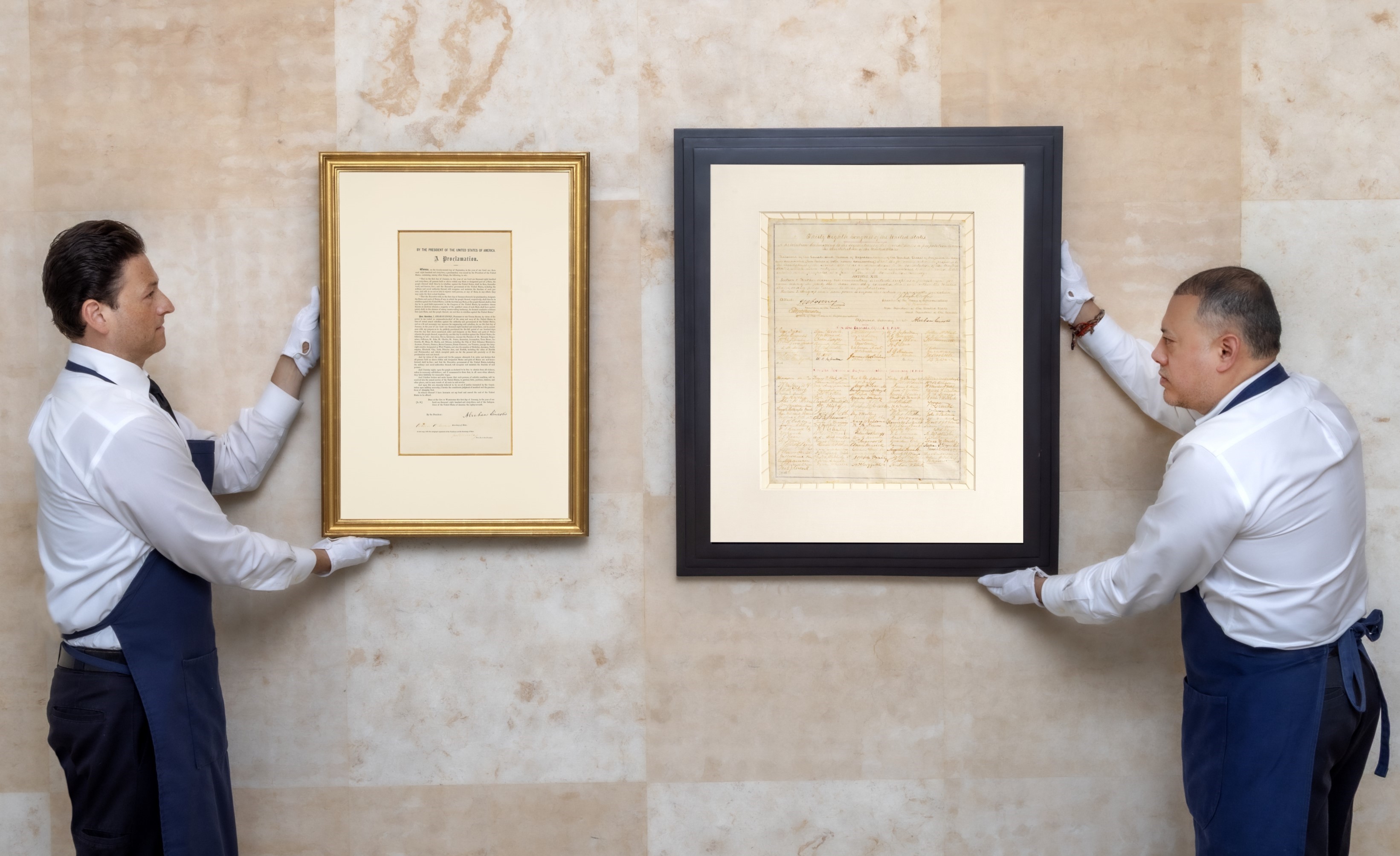Rare Lincoln-Signed Thirteenth Amendment & Emancipation Proclamation at ...