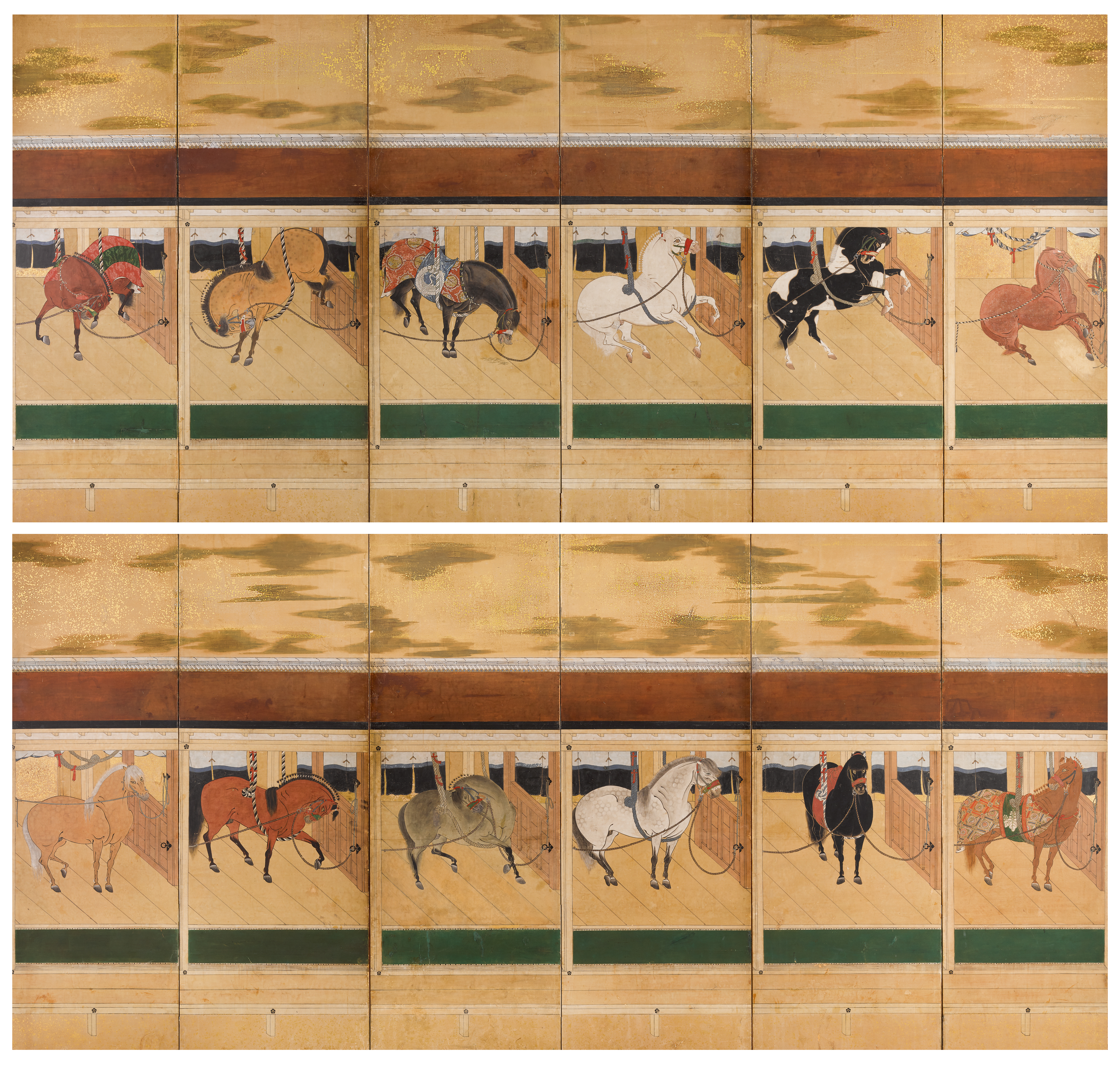 Discoveries: A Pair of Equine-Themed Japanese Kano Screens