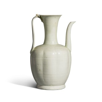 View 1 of Lot 522: A Qingbai lobed ewer, Southern Song / Yuan dynasty | 南宋 / 元 青白釉瓜棱式執壺