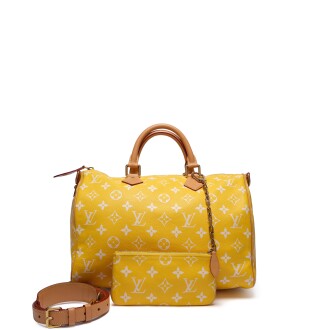 View 1 of Lot 33: Yellow and White Speedy P9 Bandoulière 40 Gold Hardware, 2024