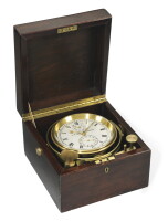 1. A mahogany two-day marine chronometer, Daniels/Thomas Mercer,