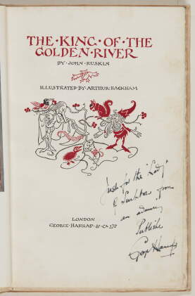 Catalog image of rackham--ruskin, the king of the golden river, 1932, one of 570 copies with an …