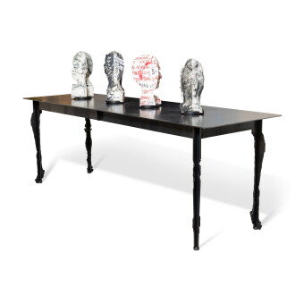 View 1 of Lot 582: Head (Self Portrait) (Red) (Red/Grey) (Dark) with Table