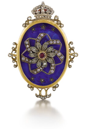 Catalog image of swiss | a gold, enamel, diamond and ruby-set automaton pendant made for the chi…