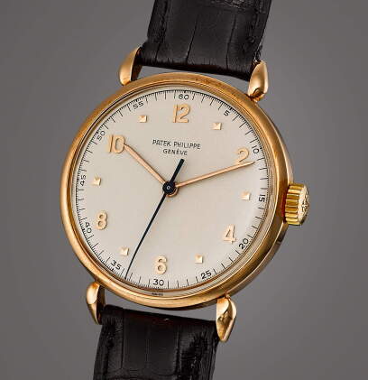 Catalog image of Reference 1509 | A pink gold wristwatch with tear-drop lugs, Made in 1945 | 百達翡…