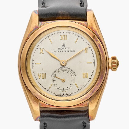 Catalog image of Reference 3131 Oyster Perpetual 'Bubbleback' | A yellow gold automatic wristwat…