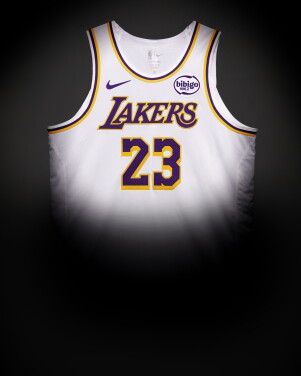View 1 of Lot 1: LeBron James Los Angeles Lakers 2025-2026 Game Worn Association Edition Jersey | Reverse Slam