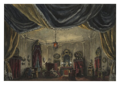 Catalog image of alexandre benois | set design for dame aux camelias: act i