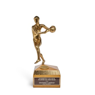 View 1 of Lot 35:  Christian Laettner 1992 Naismith College Player of the Year Trophy
