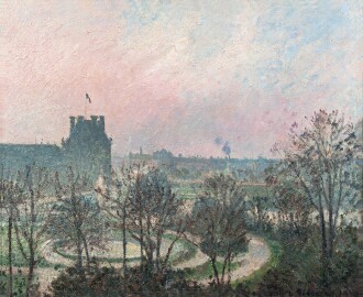 View 1 of Lot 48: Le Jardin des Tuileries et le pavillon de Flore, gelée blanche