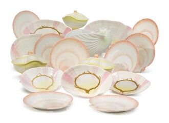 View 1 of Lot 55: A Wedgwood 'Wreathed Shell' Part-Dessert Service, Circa 1820