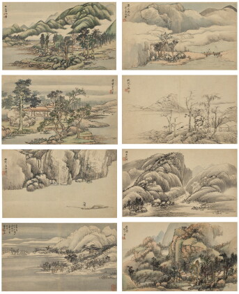 Catalog image of cai jia (circa 1680-1760) 蔡嘉 | landscape after ancient masters 倣宋元各家冊