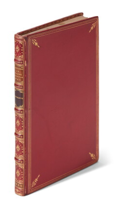 Catalog image of dickens, sketches of young gentlemen, 1838, first edition, rebound in red morocco