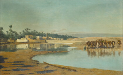 Catalog image of Camels Watering in the Desert