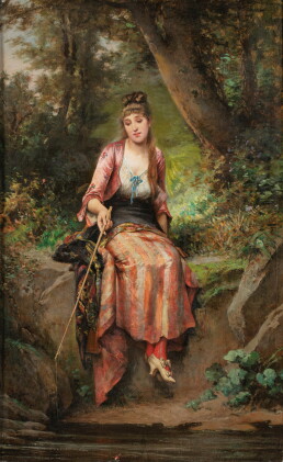 Catalog image of adrien de boucherville | a young woman fishing