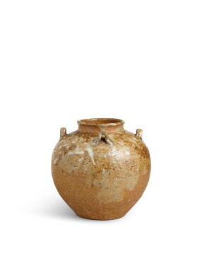 View 1 of Lot 1101: A tea storage jar, Impressed seal Ninsei (Nonomura Ninsei, active circa 1640s-90s), Shigaraki style, Kyoto, Edo period, mid-late 17th century | 野々村仁清　茶壺　「仁清」（刻印）　信楽焼様式　江戸時代　17世紀中〜後期