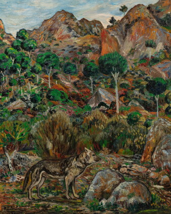 Catalog image of The ravine with a wolf | Le ravin au loup