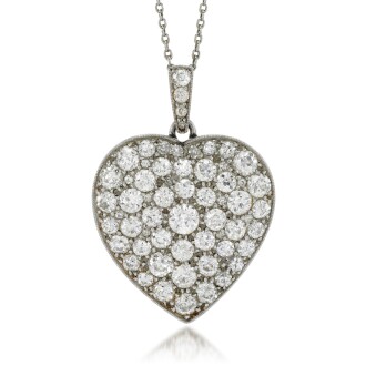 View 1 of Lot 3: Diamond pendant necklace, 1920s