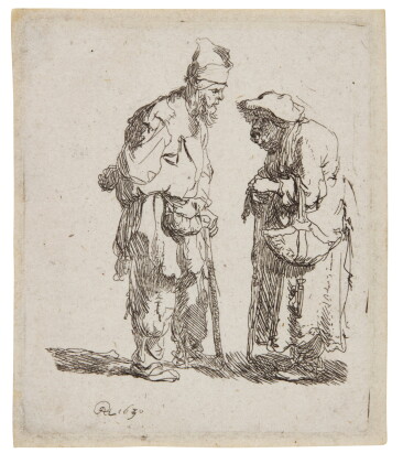 Catalog image of Beggar Man and Beggar Woman Conversing (B., Holl. 164; New Holl. 45; H. 7)