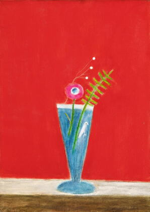 Catalog image of craigie aitchison, r.a. | blue and white bird vase
