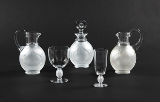 View 1 of Lot 1138: Lalique, France, part of a service of crystal glasses, "Langeais" model, created by Marc Lalique in 1976 | Lalique, France, partie de service de verres en cristal, modèle "Langeais", créé par Marc Lalique en 1976