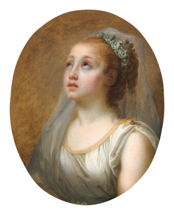 Catalog image of elisabeth-louise vigée le brun | young girl in antique costume with her head ve…