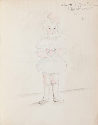 Catalog image of Devoirs de vacances, 1922. Avec dessin original d'Irène Lagut + 4 ouvrages dont…