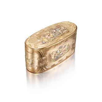 View 1 of Lot 40: A Varicolour Gold Snuff Box, Les Frères Toussaint, Hanau, Circa 1765