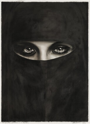 Catalog image of robert longo | study for vanessa in a burka