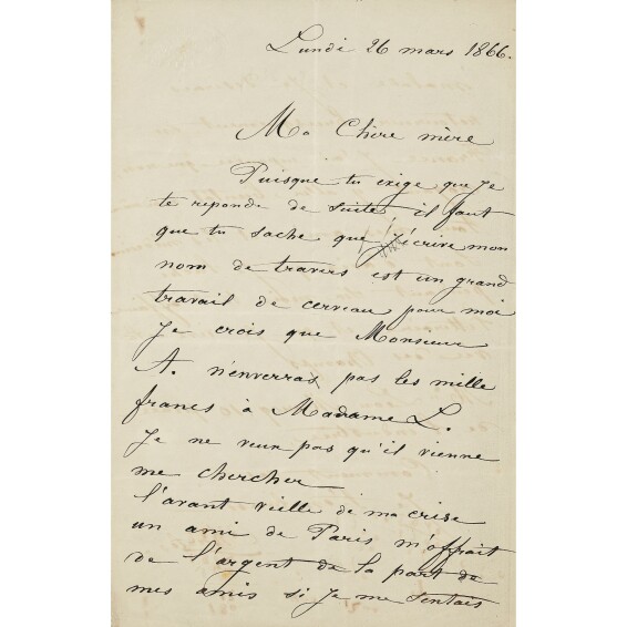Lettres autographes de Charles Baudelaire à sa mère. by Charles Lettres autographes de Charles Baudelaire à sa mère. by Charles