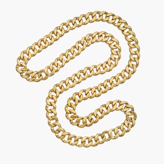 View 1 of Lot 381: Gold 'Curb Link' Necklace