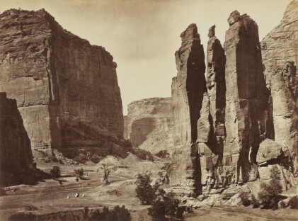 Catalog image of timothy o'sullivan | 'cañon de chelle, walls of the grand cañon about 1200 feet…