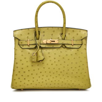 View 1 of Lot 115: Vert Anis Ostrich Birkin 30 Gold Hardware, 2004