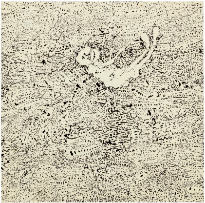 Catalog image of JEAN DUBUFFET | PAYSAGE AVEC PERSONNAGE COUCHÉ