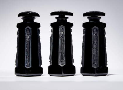 Catalog image of Three "Ambre" Scent Bottles for D'Orsay
