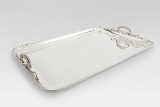View 1 of Lot 746: A Fabergé silver two-handled tray, Moscow, 1895
