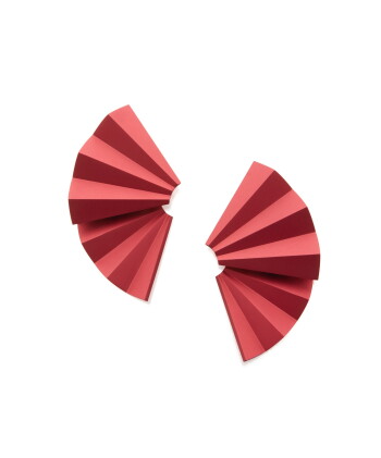 Catalog image of pair of aluminum earclips, jar, paris