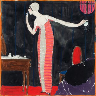 View 1 of Lot 1049: Femme se maquillant