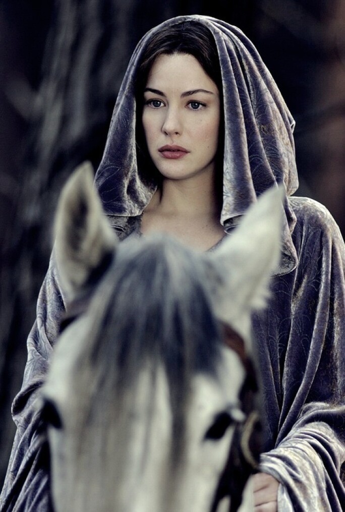LIV TYLER AS ARWEN IN THE LORD OF THE RINGS: THE RETURN OF THE KING, 2003.