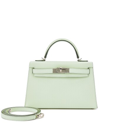 View 1 of Lot 1026: Vert Fizz Epsom Mini Kelly II 20 Palladium Hardware, 2023