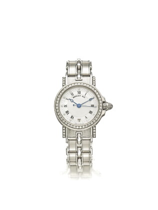 Catalog image of breguet | a lady's white gold and diamond set automatic wristwatch with date br…