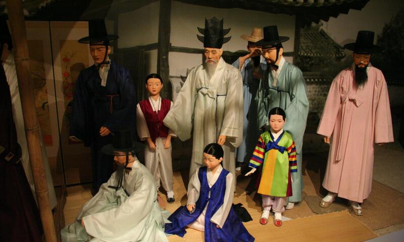 Interior view of the National Folk Museum of Korea.