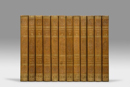 BALZAC. Etudes de moeurs au XIXe siècle. 1834-1837. 12 vol. en belle reliure contemporaine signée.