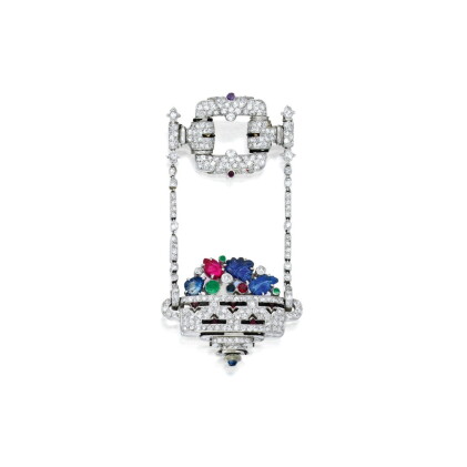 Catalog image of Linzeler-Marchak | Gem-Set and Diamond Pendant-Watch, France