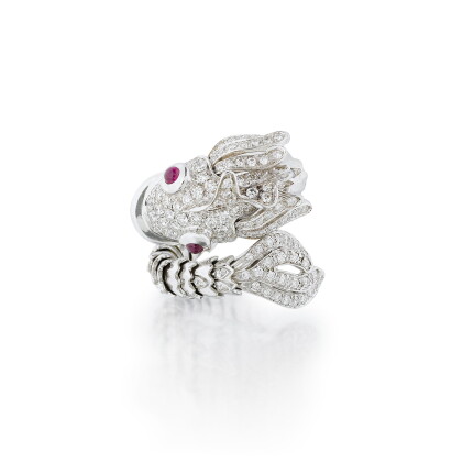 Catalog image of Ruby and diamond ring | Bague rubis et diamants